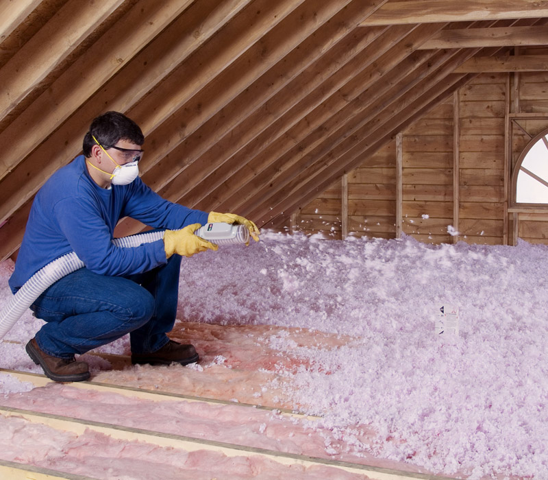 Owens Corning blown-in fiberglass insulation